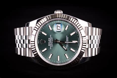 rolex datejust green fluted